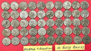 Lincoln Steel Wheat Penny 1943 lote de 50 centavos de acero ~ sin oxidados - Imagen 1 de 5
