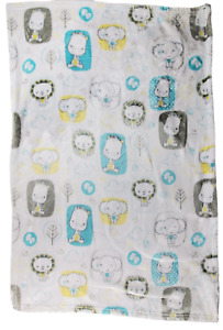Fisher Price Costco Baby Blanket Throw Unisex Nursery Animals Blue Gray Lovey