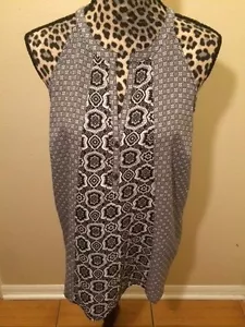 OLD NAVY - BLUSA SIN MANGAS NEGRA BLANCA - M ALTO - Imagen 1 de 4