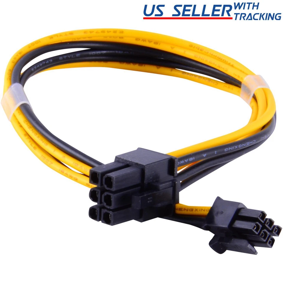 Mini 6-pin to 6-pin PCI-e PCIe Power Cable for Apple Mac Pro Video Card - Image 1 of 1