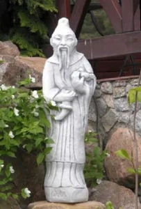 Weiser Chinese (S101061) Gartenfigur Skulptur Statue Steinguss Betonguss 81 cm - Bild 1 von 1