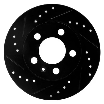 For Audi TT Quattro 01-06 Brake Rotor eLINE Drilled & Slotted 1-Piece Rear Foto 1 de 4