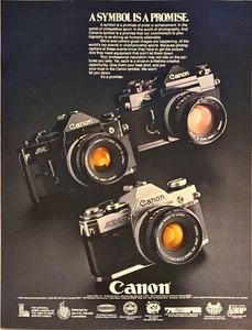Canon Kamera Ein Symbol ist ein Versprechen Stolz auf Leistung 1979 Vintage Printwerbung - Bild 1 von 1