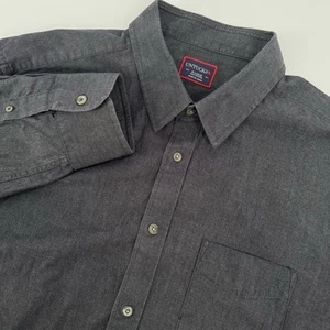 UNTUCKit Herren Gr. XL einfarbig grau Langarm Button Down Oberhemd alle Baumwolle - Bild 1 von 7