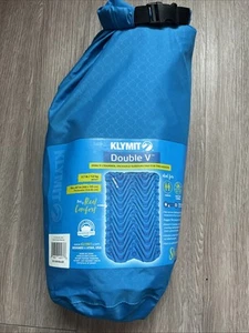 klymit insulated double v inflatable sleeping pad blue 06DVBL02E - Picture 1 of 2