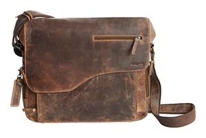 GreenLand Nature Montana Messenger sac pour ordinateur portable sac d'affaires sac marron marron - Photo 1/7