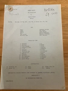The Collection - TV Camera Script Harold Pinter,Laurence Olivier, Helen Mirren - Picture 1 of 6