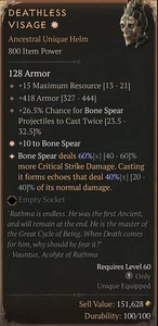 ✴️ DIABLO 4 ✴️😈SEASON 9😈Deathless Visage 1 GA max roll - Picture 1 of 1