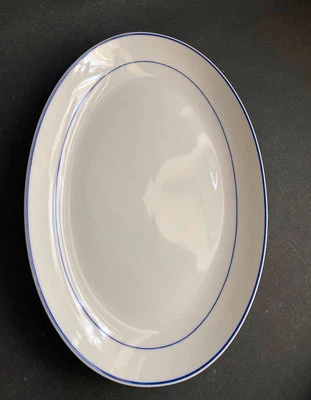 Ingres Weiss Form Marienbad Blaues Band Blauband Servierplatte Oval Platte - Bild 1 von 4