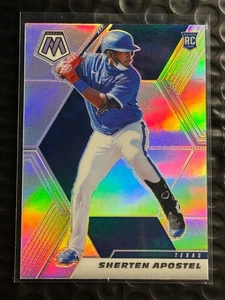 2021 Panini Mosaic - Rookie Sherten Apostel #213 Silver Prizm (RC) Texas Rangers - Picture 1 of 2