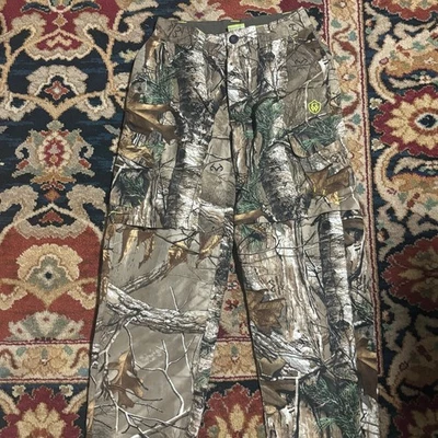 Realtree Youth Xtra Camo Cargo Pants Mesh Lined WP619 Side Leg Zipper - Image 1 of 4