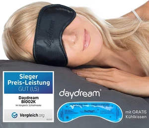 Daydream Schlafmaske Frauen & Herren Inkl. Gratis Kühlkissen (= Kühlmaske) - Tes - Bild 1 von 12