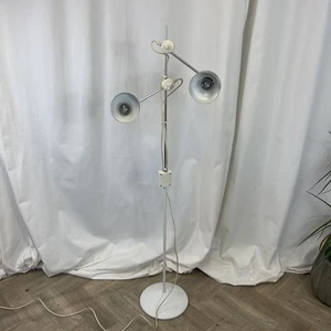 Vintage Terence Conran Habitat Mac Lamp Twin Spot Light 142cm White Chrome - Picture 1 of 8