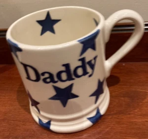 EMMA BRIDGEWATER BLUE STAR DADDY 1/2 PINT MUG - Picture 1 of 1