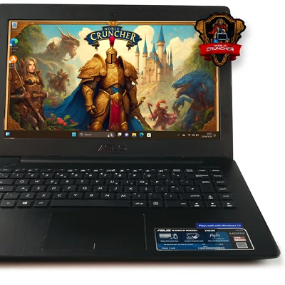 Cheap ASUS Laptop 14" HD Screen Intel Processor 128GB SSD Win10 Computer PC - Image 1 of 4