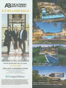 2022 THE ALTMAN BROTHERS real estate PRINT AD HOLLYWOOD Celebrity - Picture 1 of 1