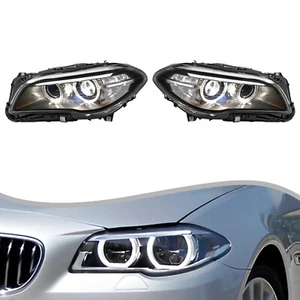 Pair Headlight For 2014 2015 2016 2017 BMW 5 series F10 550i 535i 528i Xenon HID - Picture 1 of 22