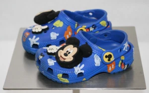 Disney Mickey Mouse Blue Lightweight Clogs for Kids by Crocs Plush Size C6 - Picture 1 of 9
