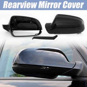 Black For Audi A4 B8.5 S4 A5 S5 A3 RS4 RS5 Mirror Cover Cap Case w/o Lane Assist - Picture 1 of 10