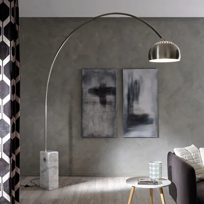 Stilprojectstore - Luumos lampada ad arco da terra base in marmo bianco H 240