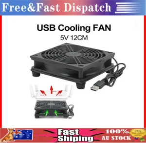 12cm 5V USB Power Supply TV Set-Top Box Router Radiator Cooler Air Cooling Fan - Photo 1/11