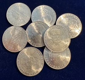 AUSTRIA REPUBLIC 1971-1973 25 SCHILLING SILVER COINS, BRILLIANT UNCIRCULATED - Picture 1 of 3