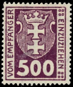 DANZIG J19 - Coat of Arms "Postage Due" (pb49238) - Picture 1 of 1