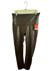 SPANX Faux Leather Brown Leggings A278540 Size 1X/1TG NWT - Picture 1 of 9