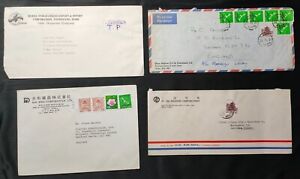 Korea 1980s agroup of 4 Covers inc Air Mail and T.P Postage Paid mail to Europe