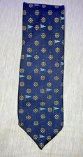 VINTAGE EMILIO PUCCI 100% SILK BLUE NAUTICAL THEME 3" TIE MADE IN ITALY 59" L 