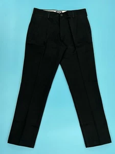 Lands End Herren Größe: 32 x 30 schmale Passform einfache Vorderseite bügelfrei Chino Hose Farbe: SCHWARZ - Bild 1 von 9
