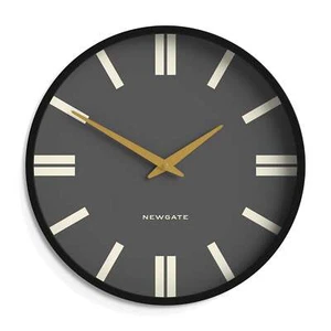 Newgate Universal Wall Clock Plaza Dial Black - Picture 1 of 2