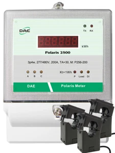 DAE P256-1000 KIT, UL 1000A kWh meter, 3Phase, 277/480V, RS485, 3 Split CTs - Picture 1 of 6