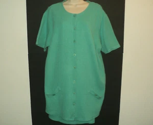 Traje falda de maternidad A Pea in the Pod Lou Nardi talla M verde azulado aguamarina 100 % algodón - Imagen 1 de 7