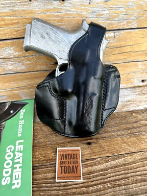 Vintage Don Hume Black Leather H721 OWB Holster For SMITH S&W 4556 Right - Image 1 of 2