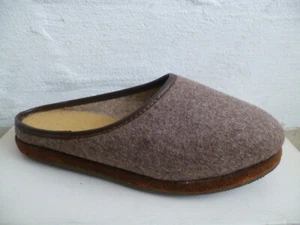 Women's Slipper Slippers Mule Felt Brown NEW - Picture 1 of 5