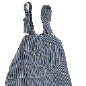 Vintage 80’s Key Imperial Stripes Farmer Bib Overalls Mens Sz 44x30 Made In USA - Picture 1 of 12