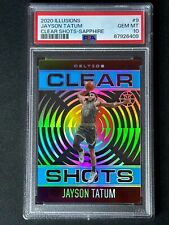2020 Panini Illusions Clear Shots Sapphire Jayson Tatum #9 PSA 10 GEM MINT POP 1