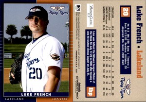 Luke French 2007 Grandstand Lakeland Flying Tigers #10 Card *AutographDen*