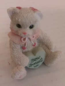 Enesco Priscilla Hillman Calico Kittens RETIRED 1994 102199 Sew Sweet FREE SHIP - Picture 1 of 6