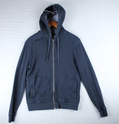 Sudadera con Capucha Banana Republic Tejida Para Hombre Pequeña Cremallera Completa Azul Marino *Leer Descripción* Foto 1 de 4