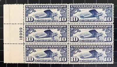 US Stamps-SC# C10 - Plate Block - MOG NH - SCV = $130.00 - Image 1 of 2