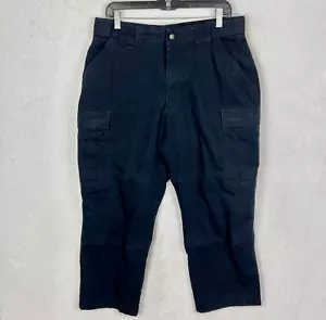 511 Tactical Ripstop Cargo Pants Mens Large 34x25 Navy Blue Straight Double Knee - Picture 1 of 11
