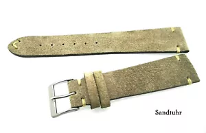 Vintage Velour Uhrenarmband 18, 20mm, Farbe Sand-beige Deutscher Hersteller / 91 - Bild 1 von 3
