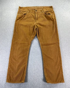 American Eagle originale velluto a coste dritto uomo 38x32 (adatto 38x30) marrone preppy - Foto 1 di 12