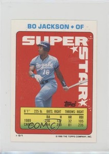 1990 Topps Super Star Sticker Back Cards Peeled Bo Jackson #51