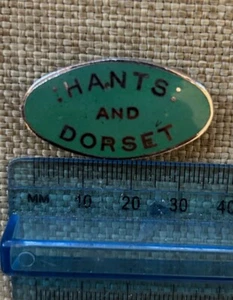 Hants & Dorset Staff Enamel Lapel Badge - Vintage - Uniform - Bus Lapel Badge - Picture 1 of 2