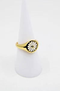 14 Karat Gelbgold vergoldeter Gänseblümchen Ring Gr. 7 - Bild 1 von 1