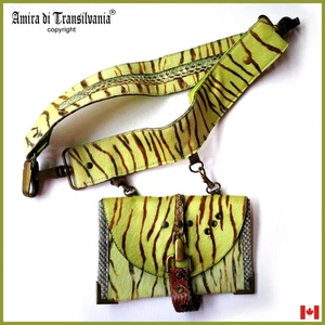 Mini Bag Leather Pouch Belt Men Woman Horses Fashion Accessories Haute Couture 2 - Picture 1 of 24