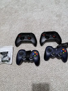 PC Controllers 2x Logitech F310 Wired & 2x Unbranded Bluetooth Working - Picture 1 of 1